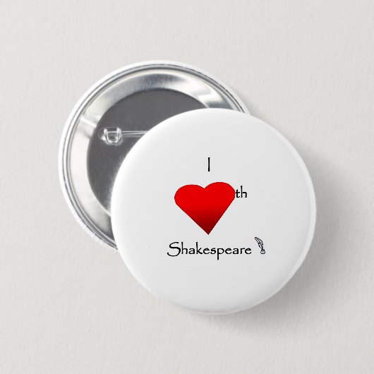 Shakespeare-Liebe Button (Vorne & Hinten)