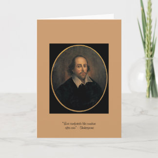 Shakespeare "Liebe Komforteth" Grußkarte Karte