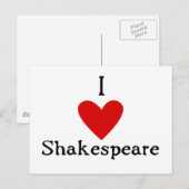 Shakespeare-Liebe Postkarte (Vorne/Hinten)