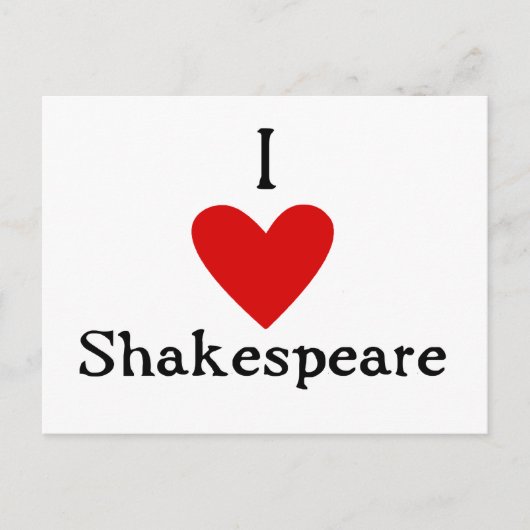 Shakespeare-Liebe Postkarte (Vorderseite)