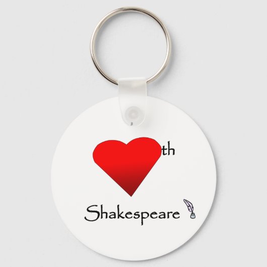 Shakespeare-Liebe Schlüsselanhänger (Vorderseite)
