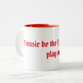Shakespeare Liebe und Musikangebot Zweifarbige Tasse (Vorderseite Links)
