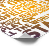 Shakespeare lila Gradiententext Poster (Ecke)