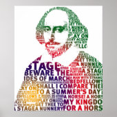 Shakespeare lila Gradiententext Poster (Vorne)