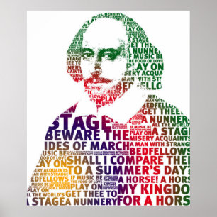Shakespeare lila Gradiententext Poster
