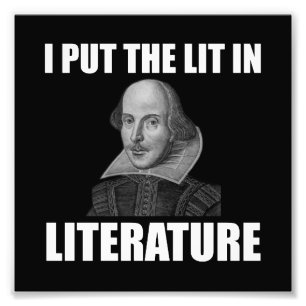 Shakespeare Literatur Fan Funny Funny Fotodruck