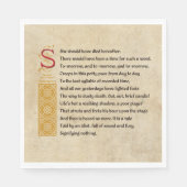 Shakespeare Macbeth Act V Scene V - Sound and Fury Serviette (Vorderseite)