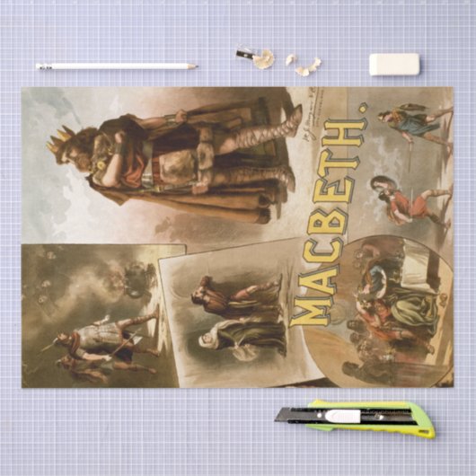 Shakespeare Macbeth Dekoupage Tissue Paper Seidenpapier (Handwerk)
