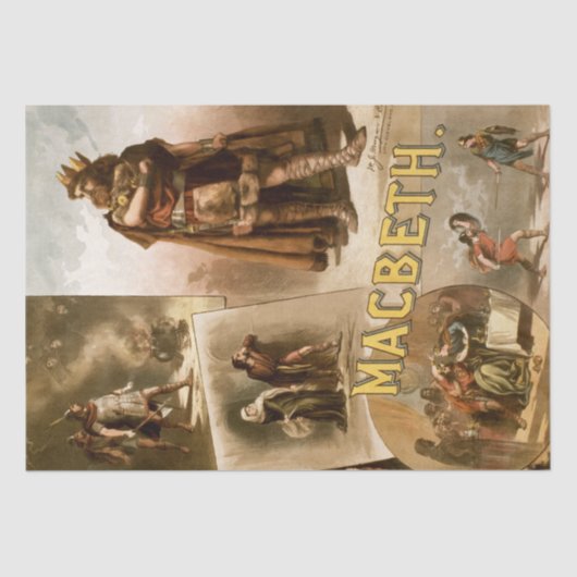 Shakespeare Macbeth Dekoupage Tissue Paper Seidenpapier (Vorderseite)