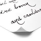 Shakespeare Macbeth Zitat und Spider Halloween Poster (Ecke)