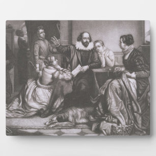 Shakespeare mit seiner Familie in Stratford, Recit Fotoplatte