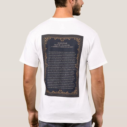 Shakespeare muss ein Schwarzer-T - Shirt sein (Rückseite)
