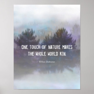 Shakespeare nature quote mountain landscape art poster