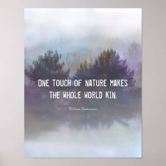 Shakespeare nature quote mountain landscape art poster (Vorne)