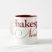 Shakespeare-Nerdkaffee-Tasse Zweifarbige Tasse (Vorderseite Links)