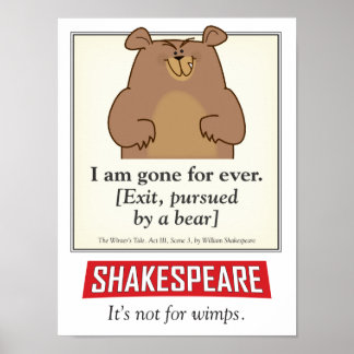 Shakespeare. Nicht für Wampen. Ein Plakat