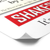 Shakespeare. Nicht für Wampen. Ein Plakat (Ecke)