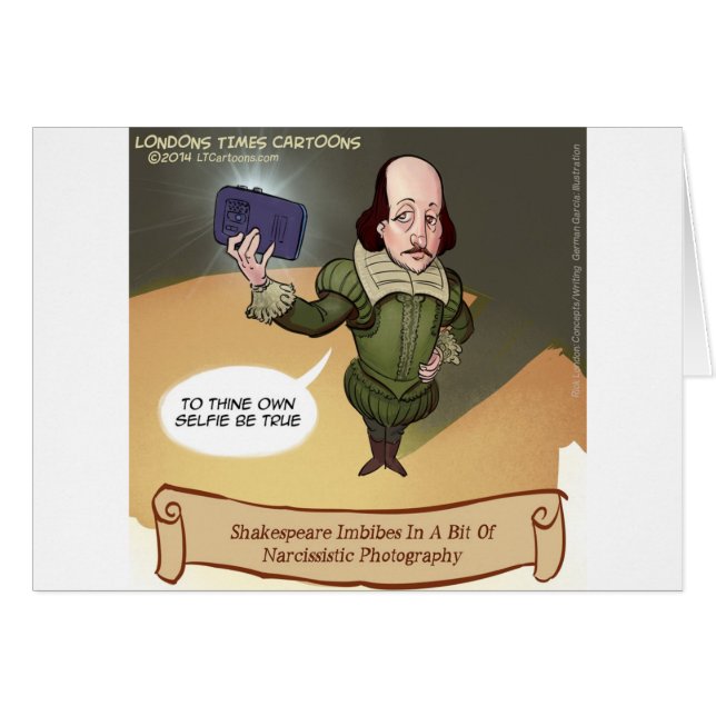 Shakespeare nimmt Selfie Funny (Vorderseite (Horizontal))