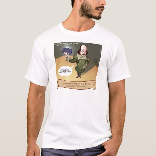 Shakespeare nimmt Selfie Funny T-Shirt (Vorderseite)