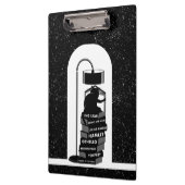 Shakespeare Plays für schwarze und weiße Katzen Klemmbrett (Links)