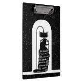 Shakespeare Plays für schwarze und weiße Katzen Klemmbrett (Rechts)