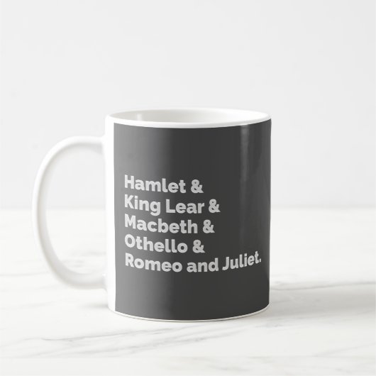 Shakespeare Plays I Kaffeetasse (Links)