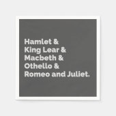 Shakespeare Plays I Serviette (Vorderseite)