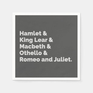 Shakespeare Plays I Serviette