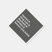 Shakespeare Plays I Serviette (Ecke)