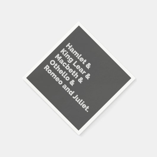 Shakespeare Plays I Serviette (Ecke)