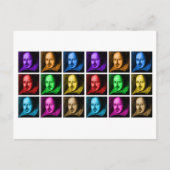 Shakespeare Pop Art Postkarte (Vorderseite)