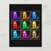Shakespeare Pop Art Postkarte (Vorderseite)