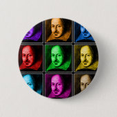 Shakespeare-Pop-Kunst Button (Vorderseite)