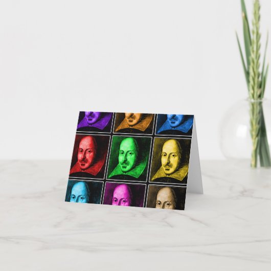 Shakespeare-Pop-Kunst Karte (Vorderseite)