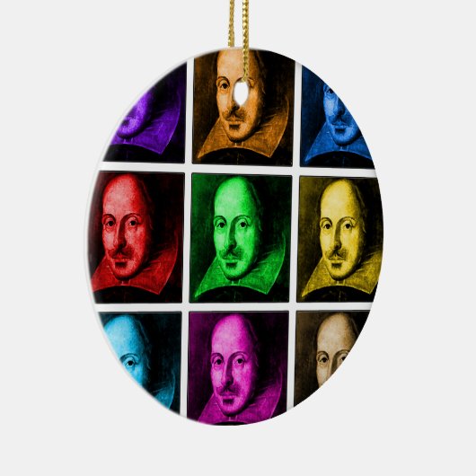 Shakespeare-Pop-Kunst Keramikornament (Rechts)