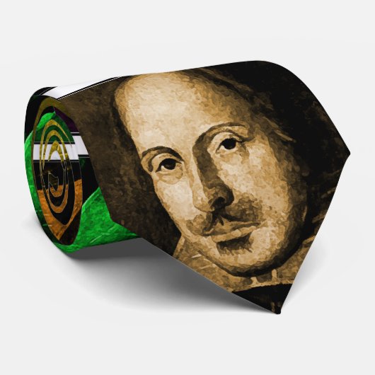 Shakespeare-Pop-Kunst Krawatte (Gerollt)