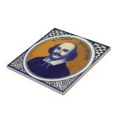 Shakespeare Portrait Antiquitäten Kobalt Kopeland  Fliese (Seite)
