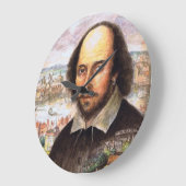 Shakespeare Portrait Clock Große Wanduhr (Winkel)