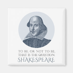 Shakespeare Portrait mit zu sein oder nicht zu zit Magnet