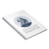 Shakespeare Portrait mit zu sein oder nicht zu zit Notizblock (Rechte Seite)