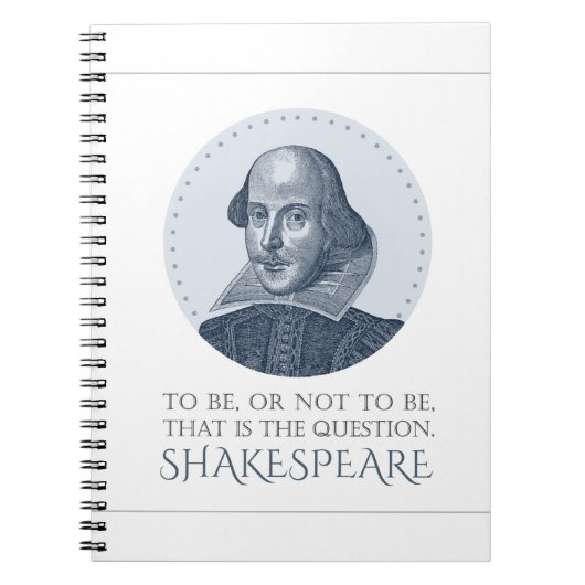 Shakespeare Portrait mit zu sein oder nicht zu zit Notizblock (Vorderseite)