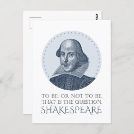 Shakespeare Portrait mit zu sein oder nicht zu zit Postkarte