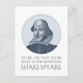 Shakespeare Portrait mit zu sein oder nicht zu zit Postkarte (Vorderseite)