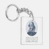 Shakespeare Portrait mit zu sein oder nicht zu zit Schlüsselanhänger (Vorderseite links)
