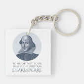 Shakespeare Portrait mit zu sein oder nicht zu zit Schlüsselanhänger (Rückseite)