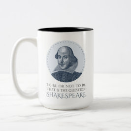 Shakespeare Portrait mit zu sein oder nicht zu zit Zweifarbige Tasse