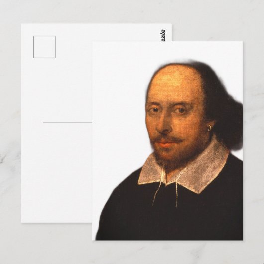 Shakespeare-Portrait Postkarte (Vorne/Hinten)