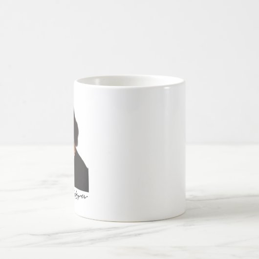 Shakespeare-Portrait und -Unterschrift Kaffeetasse (Mittel)