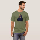 Shakespeare-Portrait und -Unterschrift T-Shirt (Vorne ganz)