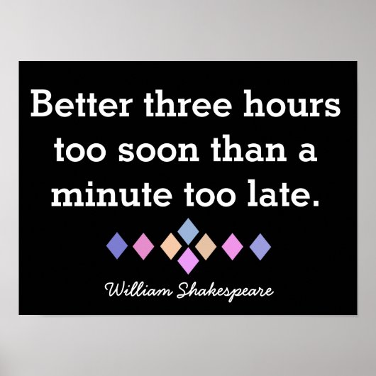 Shakespeare Poster Zitat - Drucken (Vorne)